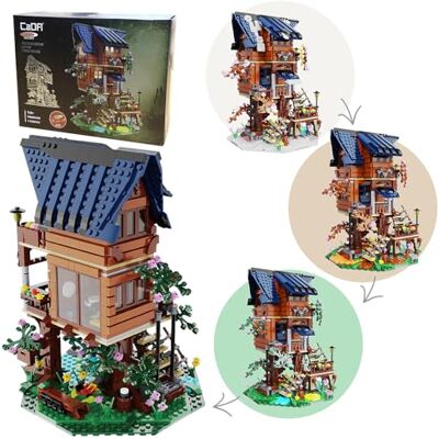 JAMARA 402866 CADA Baumhaus 4 Stagioni Bricks, Giocattoli Tecnici per bambini dai 14 anni in su, idea regalo per bambini, set di mattoncini a morsetto, 4 diverse varianti, luce a LED JAMARA 402866 CADA Baumhaus 4 Stagioni Bricks, Giocattoli Tecnici per bambini dai 14 anni in su, idea regalo per bambini, set di mattoncini a morsetto, 4 diverse varianti, luce a LED