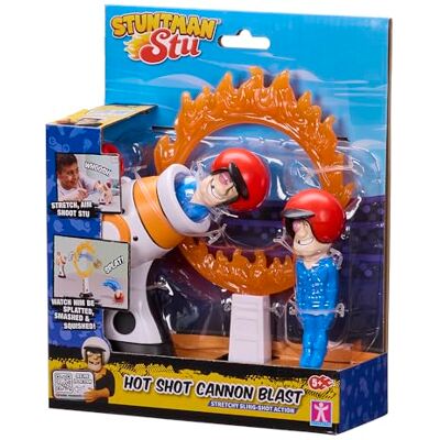 BANDAI , Stuntman STU Cannone da Fuoco, Lancia STU attraverso il Cerchio di Fuoco con Razzo Allungabile, Figura di Azione Elastico e App con Effetti Speciali, Multicolore, BANDAI , Stuntman STU Cannone da Fuoco, Lancia STU attraverso il Cerchio di Fuoco con Razzo Allungabile, Figura di Azione Elastico e App con Effetti Speciali, Multicolore,
