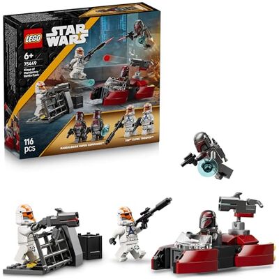 Lego Star Wars Battle Pack Assedio di Mandalore Gioco d'Azione con 2 Minifigure Mandaloriane e 2 Clone Trooper oltre a una Speeder Bike e Blaster Regalo per Bambini da 6 Anni in su e Fan Lego Star Wars Battle Pack Assedio di Mandalore Gioco d'Azione con 2 Minifigure Mandaloriane e 2 Clone Trooper oltre a una Speeder Bike e Blaster Regalo per Bambini da 6 Anni in su e Fan