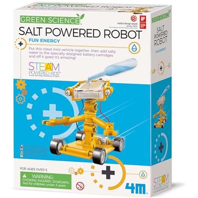 4M 00-03353 Robot Azionato a Sale Kit Educativo STEM Energia Ecologica per Bambini Costruisci un Robot con Batteria ad Acqua Salata 4M 00-03353 Robot Azionato a Sale Kit Educativo STEM Energia Ecologica per Bambini Costruisci un Robot con Batteria ad Acqua Salata
