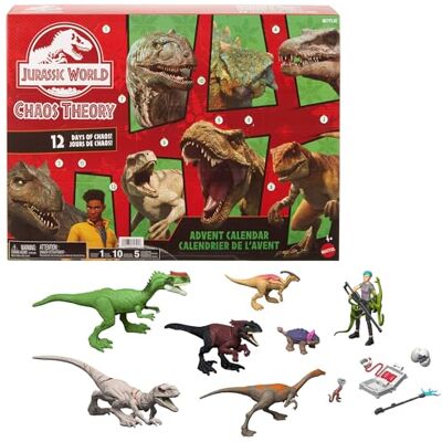 Mattel Jurassic World Calendario dell'Avvento 2025, 12 finestrelle a sorpresa con Smoothie e altri 8 dinosauri, personaggio Brooklynn e tanti accessori, giocattolo per bambini, 4+ anni, Mattel Jurassic World Calendario dell'Avvento 2025, 12 finestrelle a sorpresa con Smoothie e altri 8 dinosauri, personaggio Brooklynn e tanti accessori, giocattolo per bambini, 4+ anni,