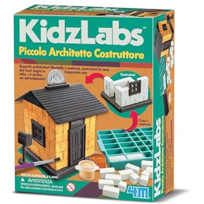 4M KidzLabs Piccolo Architetto Costruttore – Set Educativo per Costruire Modelli in Miniatura con Veri Mattoni – Gioco Scientifico STEM per Bambini dai 8 Anni – Idea Regalo Creativa 4M KidzLabs Piccolo Architetto Costruttore – Set Educativo per Costruire Modelli in Miniatura con Veri Mattoni – Gioco Scientifico STEM per Bambini dai 8 Anni – Idea Regalo Creativa