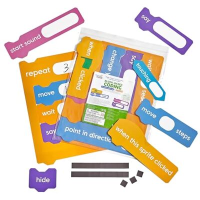 hand2mind Set dimostrativo Magnetico per codifica basata su Blocco di graffio, impara a codificare attività STEM, informatica e Programmazione per Bambini, codifica per Bambini 8-12, Forniture per hand2mind Set dimostrativo Magnetico per codifica basata su Blocco di graffio, impara a codificare attività STEM, informatica e Programmazione per Bambini, codifica per Bambini 8-12, Forniture per