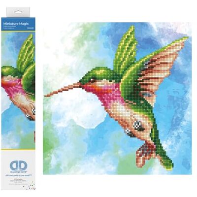 DIAMOND DOTZ Pracht Creatives Hobby DD5-031 Quadro diamantato Colibri, 28 x 29 cm circa, per pittura con strass, nuovo e creativo DIAMOND DOTZ Pracht Creatives Hobby DD5-031 Quadro diamantato Colibri, 28 x 29 cm circa, per pittura con strass, nuovo e creativo