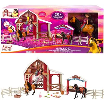 Mattel Spirit Playset Grande Stalla dei Cavalli con Bambola Lucky, Cavallo Spirit con Funzione Cambia Colore, Cavallo Nero e Tanti Accessori, Giocattolo per Bambini 3+ Anni, Mattel Spirit Playset Grande Stalla dei Cavalli con Bambola Lucky, Cavallo Spirit con Funzione Cambia Colore, Cavallo Nero e Tanti Accessori, Giocattolo per Bambini 3+ Anni,