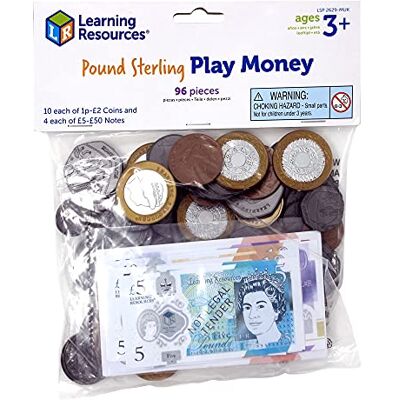 Learning Resources Confezione di Soldi Britannici, età 3+, Giochi Educativi, Riconoscimento Monete e Banconote Learning Resources Confezione di Soldi Britannici, età 3+, Giochi Educativi, Riconoscimento Monete e Banconote