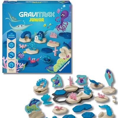 Ravensburger GraviTrax Junior My Ocean Decoration: Espansione a tema marino, Accessorio pista biglie 33 pezzi, Gioco STEM 3+ anni, Non giocabile da solo, Compatibile con tutti i GraviTrax Ravensburger GraviTrax Junior My Ocean Decoration: Espansione a tema marino, Accessorio pista biglie 33 pezzi, Gioco STEM 3+ anni, Non giocabile da solo, Compatibile con tutti i GraviTrax