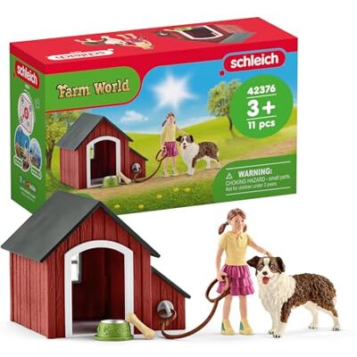 Schleich FARM WORLD Cuccia per cani Set con cuccia, bambina e accessori Giocattolo da fattoria per bambini dai 3 anni 11 pezzi Solo su Amazon Schleich FARM WORLD Cuccia per cani Set con cuccia, bambina e accessori Giocattolo da fattoria per bambini dai 3 anni 11 pezzi Solo su Amazon