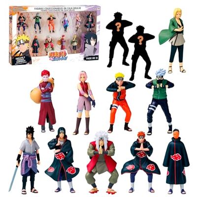 Bizak Naruto Confezione da 12 figure in scatola Deluxe, 7 cm, include 2 figure nascoste in edizione speciale, +6 anni, () Bizak Naruto Confezione da 12 figure in scatola Deluxe, 7 cm, include 2 figure nascoste in edizione speciale, +6 anni, ()