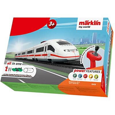 Märklin My World Ice 3 Kit di avviamento elettrico ad alta velocità, 63 cm, con telecomando a partire dai 3 anni in su Märklin My World Ice 3 Kit di avviamento elettrico ad alta velocità, 63 cm, con telecomando a partire dai 3 anni in su
