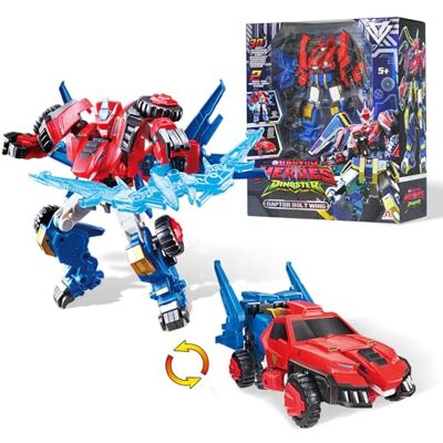 QUANTUM HEROES DINOSTER Robot trasformabile 2 in 1 Raptor Bolt Wing, 8,66 pollici, giocattoli robot per bambini, carri e robot trasformatori per bambini e bambine di 5 6 7 8 9 10 anni, Rosso blu QUANTUM HEROES DINOSTER Robot trasformabile 2 in 1 Raptor Bolt Wing, 8,66 pollici, giocattoli robot per bambini, carri e robot trasformatori per bambini e bambine di 5 6 7 8 9 10 anni, Rosso blu