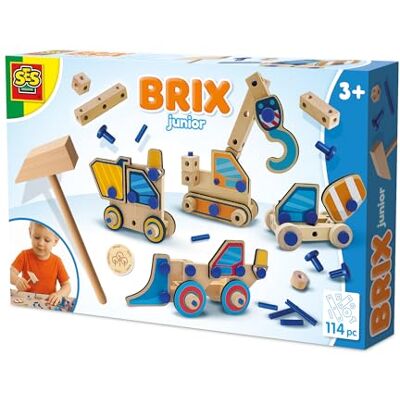Creative Brix junior Veicoli da costruzione Giocattoli da cantiere Veicoli da cantiere per bambini Set di costruzione Con parti in legno, martello e perni di collegamento Dai 3 anni Creative Brix junior Veicoli da costruzione Giocattoli da cantiere Veicoli da cantiere per bambini Set di costruzione Con parti in legno, martello e perni di collegamento Dai 3 anni
