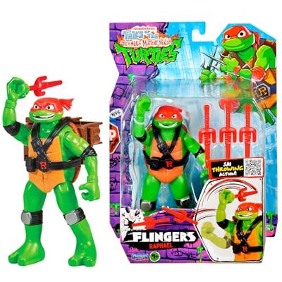 Playmates TURTLES Personaggio Raffaello Alto 15 Cm, Action Figure Tartarughe Ninja Articolata Dotata Di Accessori E Funzione Meccanica Interattiva Lancia Armi, Per Bambini Dai 3 Anni Playmates TURTLES Personaggio Raffaello Alto 15 Cm, Action Figure Tartarughe Ninja Articolata Dotata Di Accessori E Funzione Meccanica Interattiva Lancia Armi, Per Bambini Dai 3 Anni