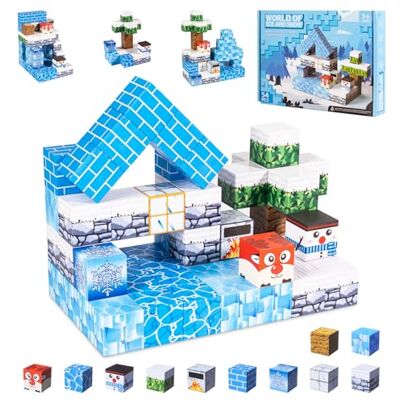 Carehabi Set di 54 blocchi da costruzione magnetici per bambini, fai da te con simpatici personaggi, giocattoli educativi a partire dai 3 anni in su Carehabi Set di 54 blocchi da costruzione magnetici per bambini, fai da te con simpatici personaggi, giocattoli educativi a partire dai 3 anni in su