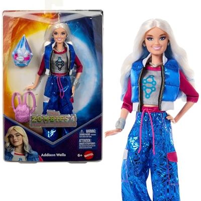 Mattel Disney Zombies 4: L’Alba dei Vampiri, Addison Wells, bambola deluxe con abito rimovibile e 6 accessori, ispirata al film, Mattel Disney Zombies 4: L’Alba dei Vampiri, Addison Wells, bambola deluxe con abito rimovibile e 6 accessori, ispirata al film,