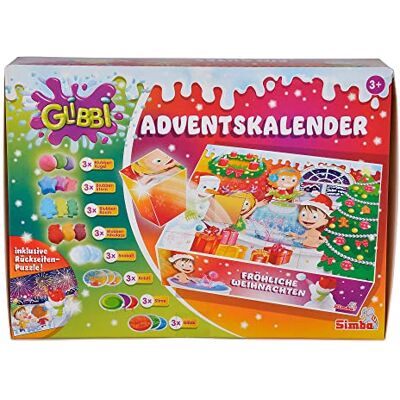 Simba Glibbi – Calendario dell'Avvento, 24 sorprese, giocattolo per vasca da bagno, divertimento bomba da bagno, glibber, melma, palla da bagno, a partire dai 3 anni in su Simba Glibbi – Calendario dell'Avvento, 24 sorprese, giocattolo per vasca da bagno, divertimento bomba da bagno, glibber, melma, palla da bagno, a partire dai 3 anni in su