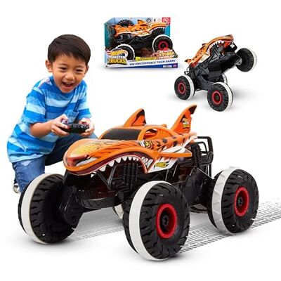 Hot Wheels Monster Trucks Macchina Telecomandata- Tiger Shark l'Inarrestabile Veicolo Radiocomandato, fuoristrada 4x4, Giocattolo per Bambini 4+ Anni, Hot Wheels Monster Trucks Macchina Telecomandata- Tiger Shark l'Inarrestabile Veicolo Radiocomandato, fuoristrada 4x4, Giocattolo per Bambini 4+ Anni,
