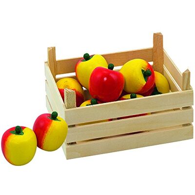 Goki Äpfel in Obstkiste: Frucht: H= 3,5 cm, Holz, 10 Teile, per Set Goki Äpfel in Obstkiste: Frucht: H= 3,5 cm, Holz, 10 Teile, per Set
