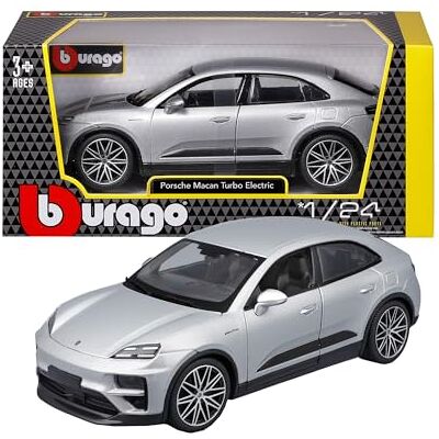Burago B Porsche Macan 4 Electric, Auto Diecast in Scala 1:24, Replica Dettagliata con Cofano e Porte Apribili, Licenza Ufficiale Porsche, Assortimento Casuale, Età Consigliata 3+ Anni Burago B Porsche Macan 4 Electric, Auto Diecast in Scala 1:24, Replica Dettagliata con Cofano e Porte Apribili, Licenza Ufficiale Porsche, Assortimento Casuale, Età Consigliata 3+ Anni