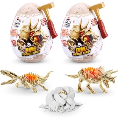 ROBO ALIVE Mini Dino Fossil Find di ZURU Scavare e scoprire per bambini dai 4 agli 8 anni, Scavi di fossili preistorici, giocattoli educativi, ottimo kit scientifico (2 Pack, Mosasaur & Triceratops) ROBO ALIVE Mini Dino Fossil Find di ZURU Scavare e scoprire per bambini dai 4 agli 8 anni, Scavi di fossili preistorici, giocattoli educativi, ottimo kit scientifico (2 Pack, Mosasaur & Triceratops)