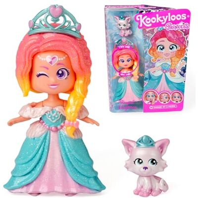 KOOKYLOOS Serie Princess, ROYAL Elegance Bambola da collezione della serie Princess.Contiene bambola, set di vestiti e scarpe a tema principessa, accessorio e animale domestico. 1 bambola, 3 facce KOOKYLOOS Serie Princess, ROYAL Elegance Bambola da collezione della serie Princess.Contiene bambola, set di vestiti e scarpe a tema principessa, accessorio e animale domestico. 1 bambola, 3 facce