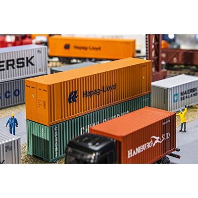 FALLER -40 Hi-Cube Container Hapag Lloyd, Accessori per modellismo di ferrovia FALLER -40 Hi-Cube Container Hapag Lloyd, Accessori per modellismo di ferrovia