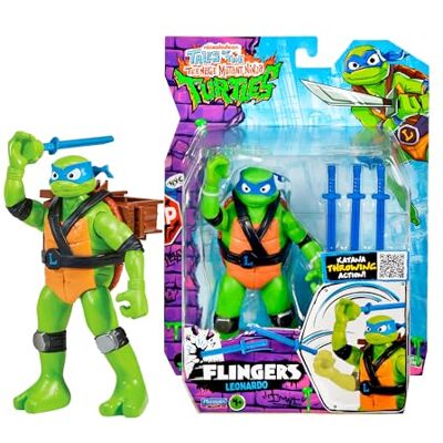 Playmates TURTLES Personaggio Leonardo Alto 15 Cm, Action Figure Tartarughe Ninja Articolata Dotata Di Accessori E Funzione Meccanica Interattiva Lancia Armi, Per Bambini Dai 3 Anni Playmates TURTLES Personaggio Leonardo Alto 15 Cm, Action Figure Tartarughe Ninja Articolata Dotata Di Accessori E Funzione Meccanica Interattiva Lancia Armi, Per Bambini Dai 3 Anni