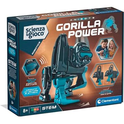 Clementoni Scienza e Gioco Robotics Gorilla Power, Robot da Costruire, Bambini da 8+ Anni, Abilità Logiche e Tecnologiche, Motore Elettrico, Suoni Realistici, STEM e Robotica, Lingua Italiana, Clementoni Scienza e Gioco Robotics Gorilla Power, Robot da Costruire, Bambini da 8+ Anni, Abilità Logiche e Tecnologiche, Motore Elettrico, Suoni Realistici, STEM e Robotica, Lingua Italiana,