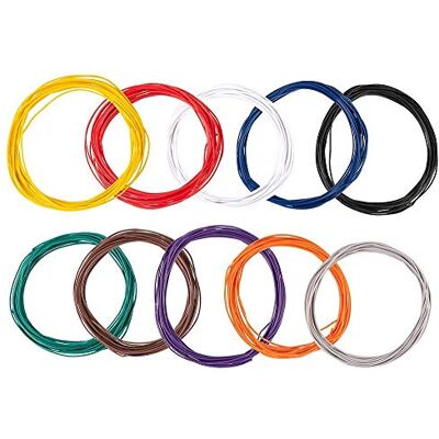FALLER Assortimento di Fili da 0,04 mm, Colori da 10 m, Diversi FALLER Assortimento di Fili da 0,04 mm, Colori da 10 m, Diversi