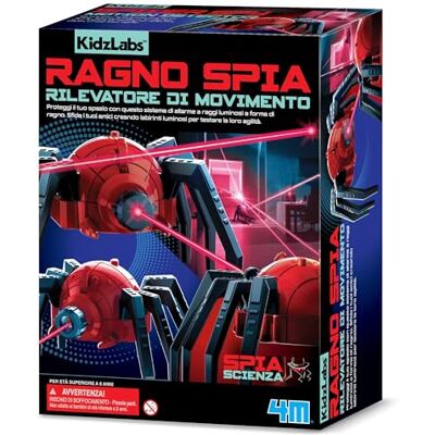 4M KidzLabs Ragno Spia, Kit Scientifico con Rilevatore di Movimento, Gioco Educativo con Raggi Luminosi e Luci Led, 8+ Anni 4M KidzLabs Ragno Spia, Kit Scientifico con Rilevatore di Movimento, Gioco Educativo con Raggi Luminosi e Luci Led, 8+ Anni