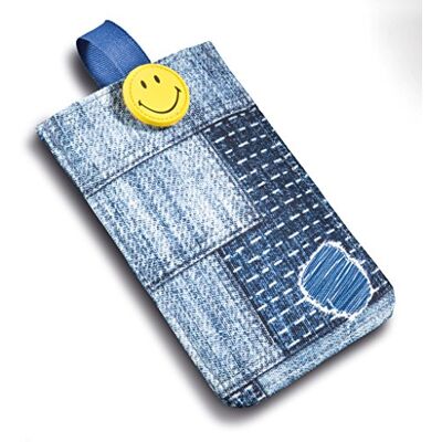 NICI Custodia per Smartphone Smiley 10 x 15 cm, Colore Jeans () NICI Custodia per Smartphone Smiley 10 x 15 cm, Colore Jeans ()