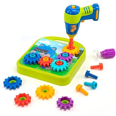 Educational Insights Learning Resources Design & Drill Officina degli Ingranaggi – Gioco STEM con Trapano Giocattolo per Bambini 3+, 55 Pezzi per Motricità Fine e creatività Educational Insights Learning Resources Design & Drill Officina degli Ingranaggi – Gioco STEM con Trapano Giocattolo per Bambini 3+, 55 Pezzi per Motricità Fine e creatività