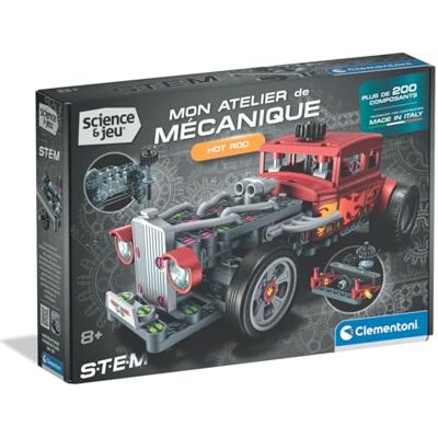 Clementoni Hot Rod 8 Anni – Scatola Meccanica per Bambini con più di 211 componenti, Sistema di sterzo Funzionale e Pistoni in Movimento, Regalo Gioco scientifico STEM, Giocattolo educativo Clementoni Hot Rod 8 Anni – Scatola Meccanica per Bambini con più di 211 componenti, Sistema di sterzo Funzionale e Pistoni in Movimento, Regalo Gioco scientifico STEM, Giocattolo educativo