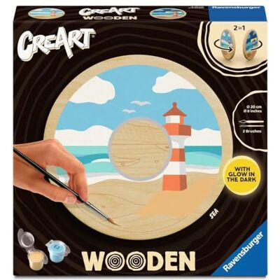 Ravensburger CreArt Mare dipinto con numeri su legno, set di pittura fai da te con pennello e colori acrilici, regalo per donne e uomini, dipinto per adulti Ravensburger CreArt Mare dipinto con numeri su legno, set di pittura fai da te con pennello e colori acrilici, regalo per donne e uomini, dipinto per adulti
