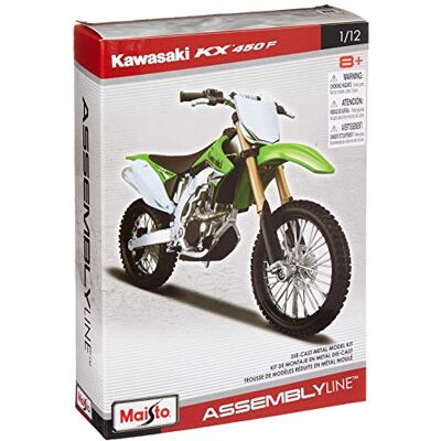 Maisto Modellino Motocicletta Kawasaki KX 450F Scala 1:12 Maisto Modellino Motocicletta Kawasaki KX 450F Scala 1:12
