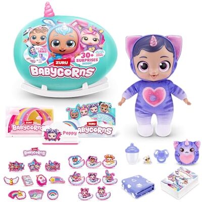 Babycorns Babycorn Bambolina interattiva Serie 1 Large, 35 cm, di ZURU con luci e suoni, bamboline magiche, sorpresa, spacchettare, bambine, bambole, storia, Kitten, Poppy Babycorns Babycorn Bambolina interattiva Serie 1 Large, 35 cm, di ZURU con luci e suoni, bamboline magiche, sorpresa, spacchettare, bambine, bambole, storia, Kitten, Poppy