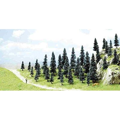 Busch 6592 Set di 35 abeti con Base Busch 6592 Set di 35 abeti con Base