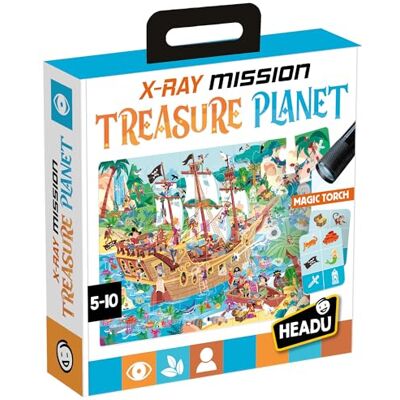 Headu X-Ray Mission Treasure Planet Caccia al Tesoro con Torcia Magica Una Divertente Caccia al Tesoro con la Torcia a Raggi X, Gioco Educativo Bambini da 5 Anni, Regalo Natale, Made In Italy Headu X-Ray Mission Treasure Planet Caccia al Tesoro con Torcia Magica Una Divertente Caccia al Tesoro con la Torcia a Raggi X, Gioco Educativo Bambini da 5 Anni, Regalo Natale, Made In Italy