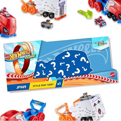 Hot Wheels RacerVerse Veicolo Lanciatore e Personaggio (Un Set a Sorpresa tra Stili Assortiti), trasportatore di Grandi Dimensioni con macchinina Die-Cast Inclusa, Giocattolo per Bambini 4+, Hot Wheels RacerVerse Veicolo Lanciatore e Personaggio (Un Set a Sorpresa tra Stili Assortiti), trasportatore di Grandi Dimensioni con macchinina Die-Cast Inclusa, Giocattolo per Bambini 4+,