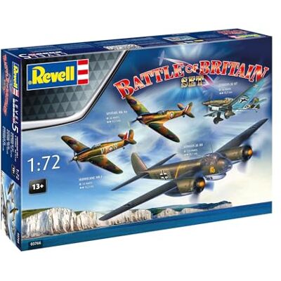Revell Battaglia d'Inghilterra 85° Anniversario Set 1:72 Scala 1:72 Kit modello in plastica non costruita/non verniciata Revell Battaglia d'Inghilterra 85° Anniversario Set 1:72 Scala 1:72 Kit modello in plastica non costruita/non verniciata