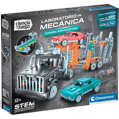 Clementoni Scienza e Gioco, Laboratorio di Meccanica: Camion Portaauto, Kit Costruzione STEM Multimodello, più di 240 Componenti, età 8+, Made in Italy, Clementoni Scienza e Gioco, Laboratorio di Meccanica: Camion Portaauto, Kit Costruzione STEM Multimodello, più di 240 Componenti, età 8+, Made in Italy,