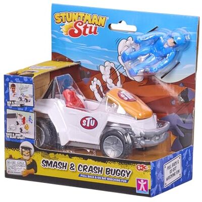 BANDAI , Stuntman STU Buggy Smash & Crash, giocattolo rimovibile con action figure veicolo acrobatico con app ed effetti speciali, multicolore, BANDAI , Stuntman STU Buggy Smash & Crash, giocattolo rimovibile con action figure veicolo acrobatico con app ed effetti speciali, multicolore,