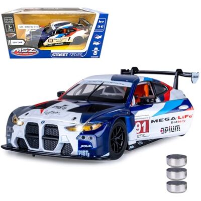 JAMARA BMW M4 GT3 Diecast 1:24 con batterie a bottone – Modellino auto giocattolo per bambini, modello auto in miniatura, idea regalo per bambini, apertura manuale e chiusura JAMARA BMW M4 GT3 Diecast 1:24 con batterie a bottone – Modellino auto giocattolo per bambini, modello auto in miniatura, idea regalo per bambini, apertura manuale e chiusura