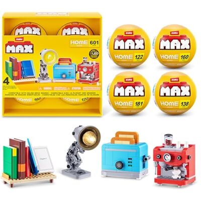 Max Build More Premium Home Collection Confezione da 4 by ZURU: Esperienza unboxing e mini mattoncini collezione, fino a 601 pezzi. Design interattivi da costruire. Max Build More Premium Home Collection Confezione da 4 by ZURU: Esperienza unboxing e mini mattoncini collezione, fino a 601 pezzi. Design interattivi da costruire.