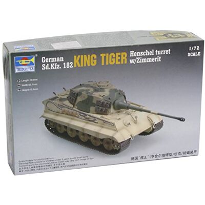 FALLER Trumpeter 07291 Modellino da Costruire, Carro Armato King Tiger Henschel Turret, con Rivestimento Anti-Mine Zimmerit FALLER Trumpeter 07291 Modellino da Costruire, Carro Armato King Tiger Henschel Turret, con Rivestimento Anti-Mine Zimmerit