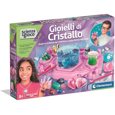 Clementoni Scienza e Gioco Lab Gioielli di Cristallo, Gioco Scientifico per Bambini 8+ Anni, Scopri la Scienza dei Cristalli e delle Pietre Preziose, Made in Italy, Lingua Italiana, Clementoni Scienza e Gioco Lab Gioielli di Cristallo, Gioco Scientifico per Bambini 8+ Anni, Scopri la Scienza dei Cristalli e delle Pietre Preziose, Made in Italy, Lingua Italiana,