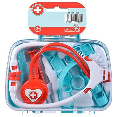 Simba Valigetta per dottorato, 2 scomparti, con coperchio trasparente, 7 pezzi, 18 x 16 cm, a partire dai 3 anni in su Simba Valigetta per dottorato, 2 scomparti, con coperchio trasparente, 7 pezzi, 18 x 16 cm, a partire dai 3 anni in su