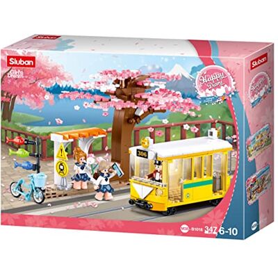 Sluban Blocchi di Fissaggio Happy Diary-Downtown Tram, 347 Pezzi Sluban Blocchi di Fissaggio Happy Diary-Downtown Tram, 347 Pezzi