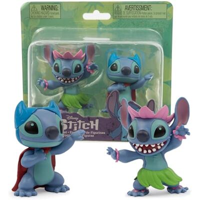 Giochi Preziosi Stitch Hula Stich e Hero Stich In Un Unico Blister, 2 Personaggi Alti 6 cm, Colorati E con Pose Divertenti, per bambini a partire dai 3 anni Giochi Preziosi Stitch Hula Stich e Hero Stich In Un Unico Blister, 2 Personaggi Alti 6 cm, Colorati E con Pose Divertenti, per bambini a partire dai 3 anni
