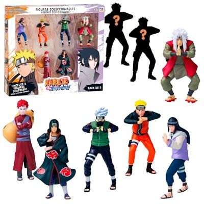 Bizak Naruto Confezione da 8 figure in scatola Deluxe, 7 cm, include 2 figure nascoste in edizione speciale, +6 anni, () Bizak Naruto Confezione da 8 figure in scatola Deluxe, 7 cm, include 2 figure nascoste in edizione speciale, +6 anni, ()